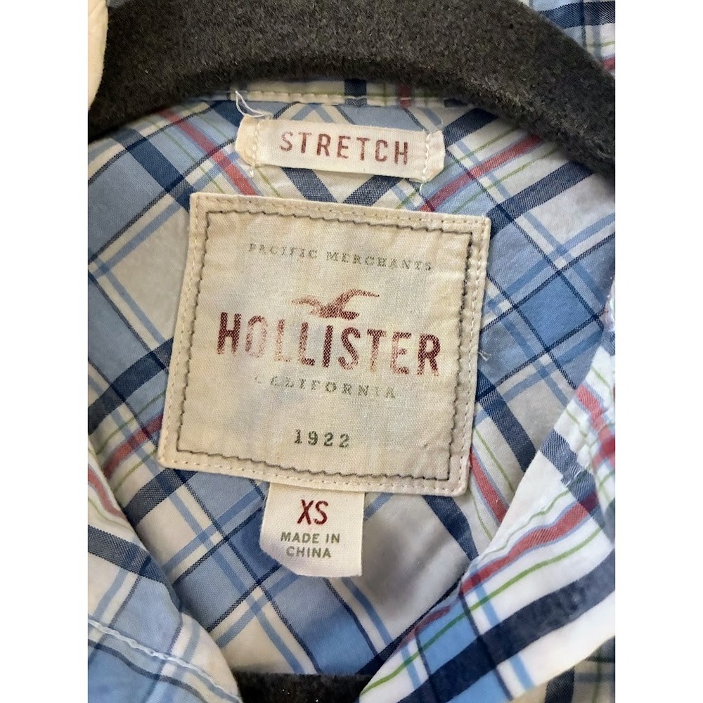 Vintage Hollister Plaid Gingham Button Down Shirt XS - Picture 4 of 4